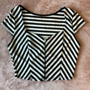 Stripped/chevron crop top